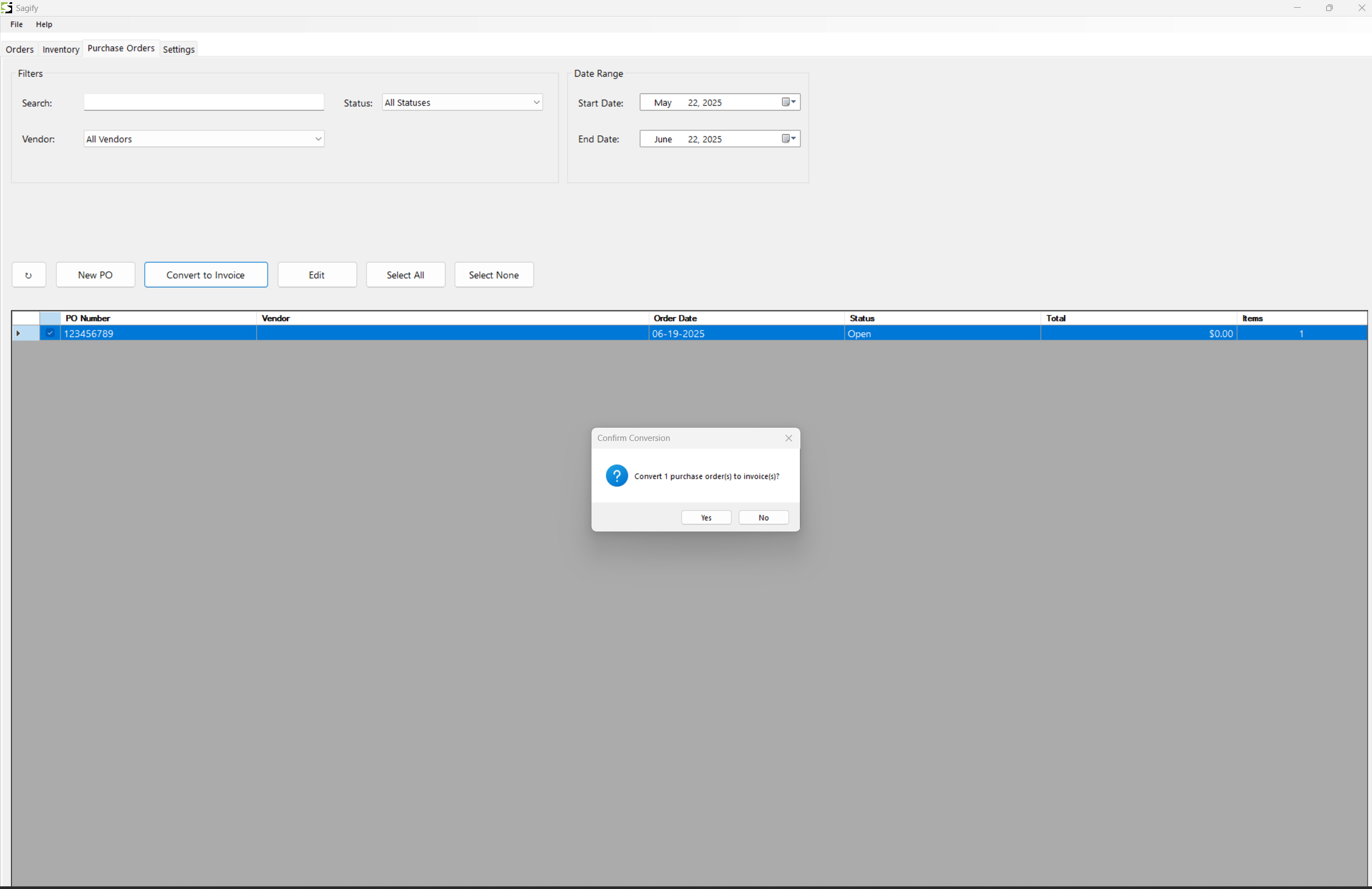Purchase Order Management