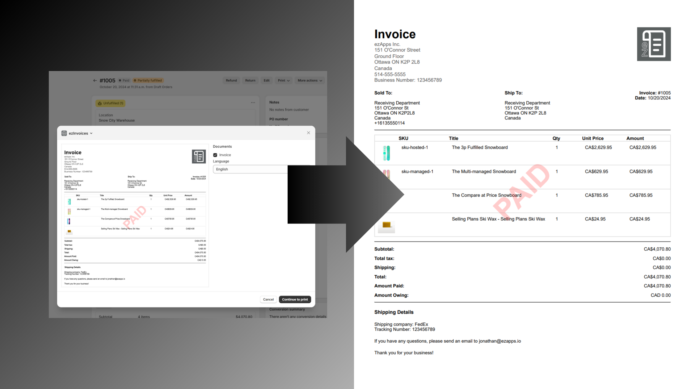 Banner for How to Create Professional Invoices in Shopify (2024 Guide)